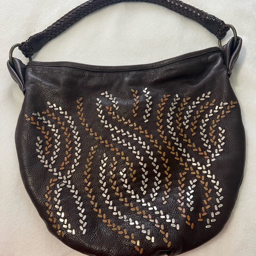 Elegant Brown and Silver Women's Bag